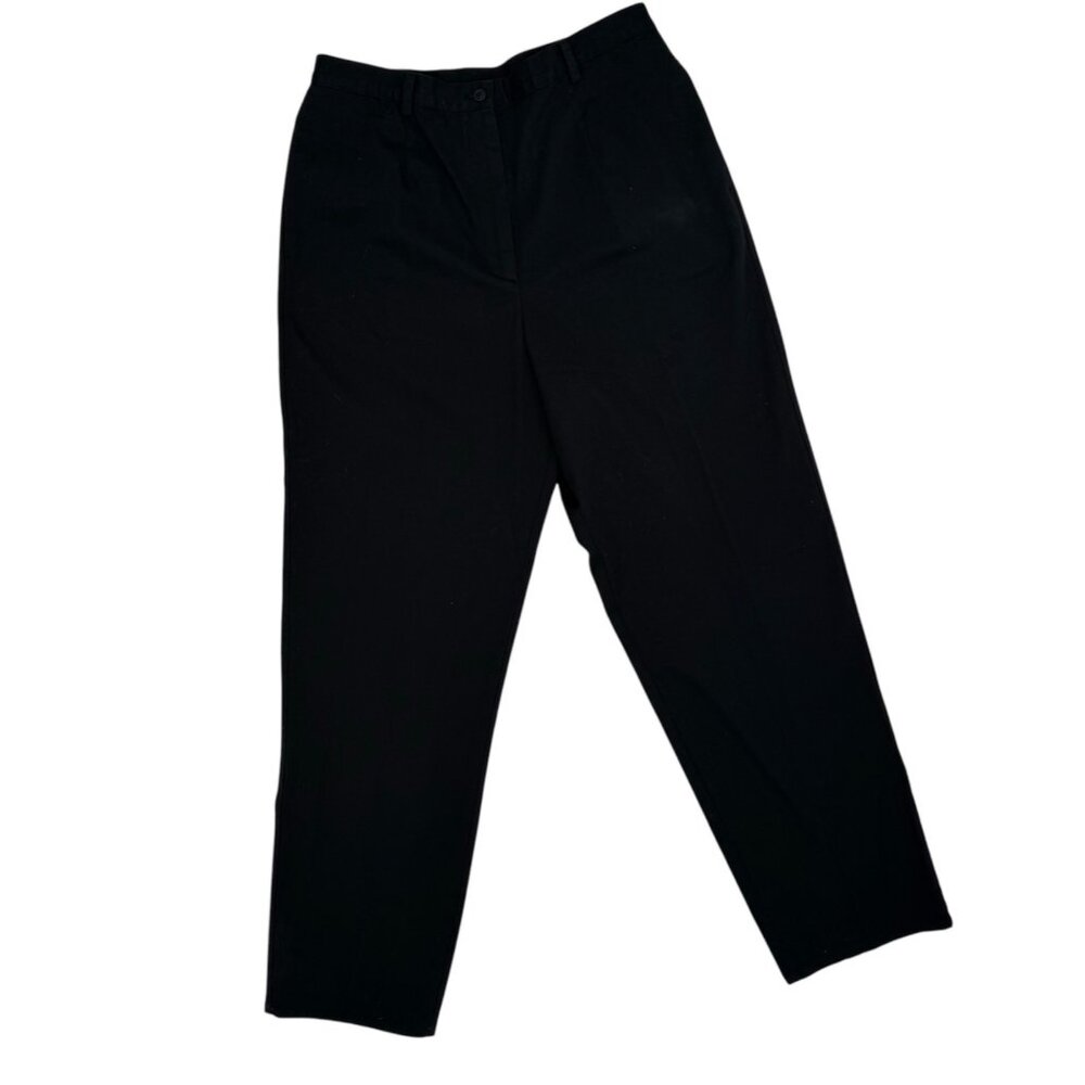 NWT Pendleton Womens Wrinkle-Free Black Chino Pants Size 12 Cotton